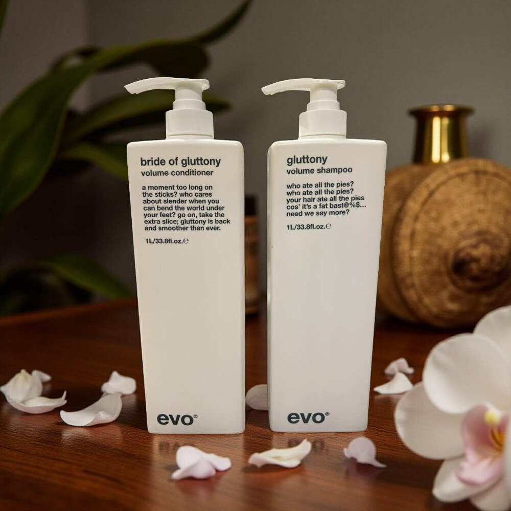 Evo Gluttony Volume Shampoo & Conditioner  33.8 oz Set